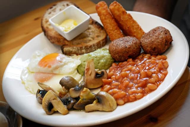 A full Vegetarian Breakfast served at the at Dana Coffee House and Vegetarian cafe. Picture: Marie Caley NSTE Dana MC 1