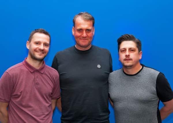 Hallam's new look management team l-rL Scott Bates (joint manager) Dean Bamforth (assistant manager) Steve Whitehead (joint manager). Photo: FocussingOnPhotography Ltd