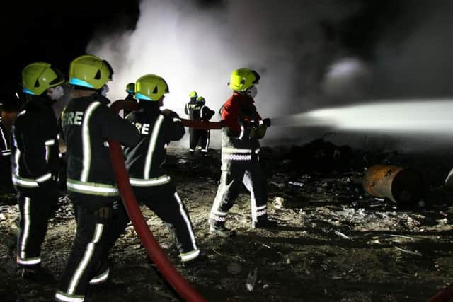 Firefighters in action in Kiveton Park (Picture: Tim Ansell)
