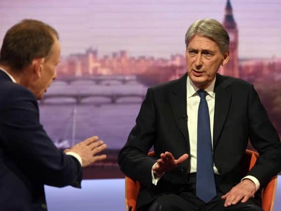 Chancellor Philip Hammond on BBC One's The Andrew Marr Show