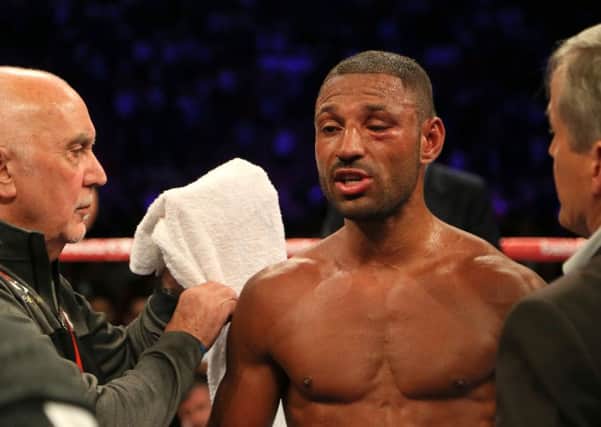 Kell Brook after his IBF Welterweight World Championship bout Errol Spence at Bramall Lane, Sheffield.