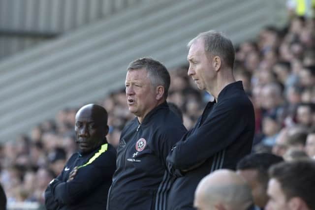 Chris Wilder and his assistant Alan Knill: Simon Bellis/Sportimage