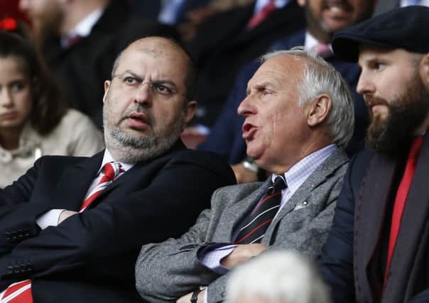 Sheffield Utd co-owners Prince Abdullah Bin Mosaad bin Abdullah Al Said and Kevin McCabe. Pic: Simon Bellis/Sportimage