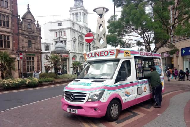 Cuneo's also has an ice cream van at the foot of Fargate