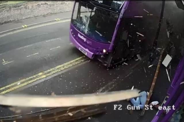Man being hit by bus - Credit: SWNS