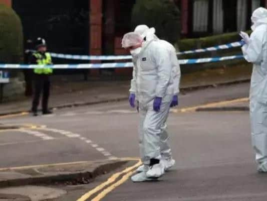 The scene in Daniel Hill, Upperthorpe following the fatal shooting on February 18