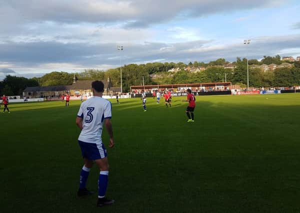 Chesterfield's Brad Barry out wide against Sheffield FC (Pic: Ryan Watterson)