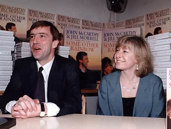 John McCarthy and Jill Morrell in Doncaster in 1993.