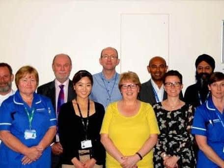 The ocular oncology team, Back left to right: Stephen Connell, Ian Rennie, Paul Rundle, Sachin Salvi, Hardeep Mudhar
 
Front left to right: Lesley Hinchliffe, Ella Kim, Michelle Evans, Katharine Sears, Tracey Farniss