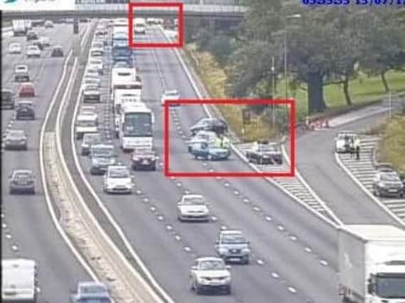 Emergency services are dealing with two collisions on the M1