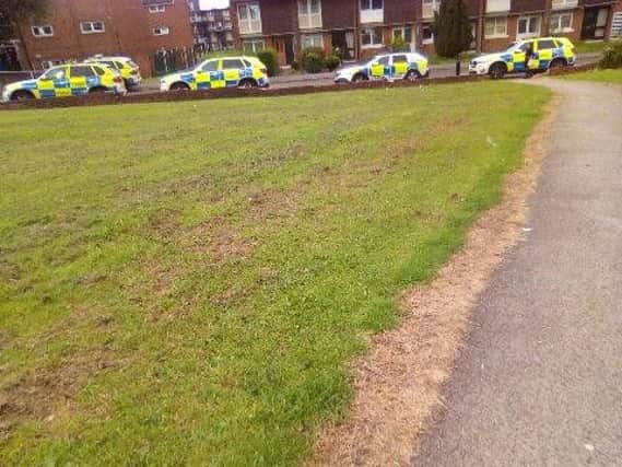 Police officers were called to Batemoor Road in large numbers