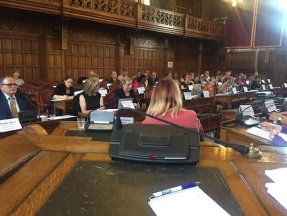 Meetings like this one in Sheffield Town Hall could be streamed via video in the future