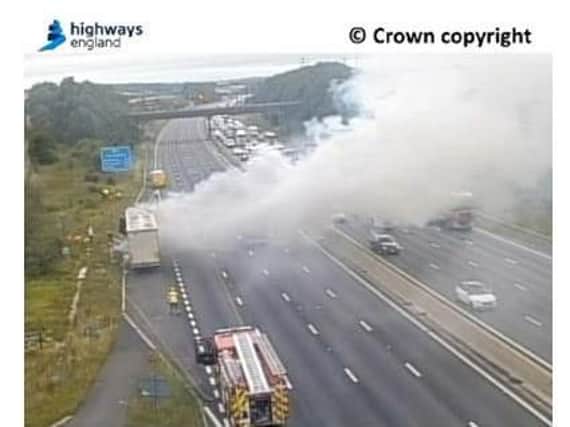 Lorry fire - Highways England (s)