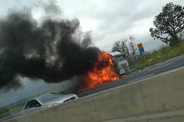 Lorry fire - Image by Josh Makin