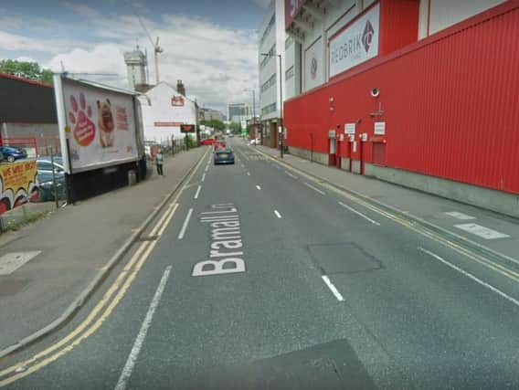 Bramall Lane, close to Sheffield city centre, is closed in both directions as a result of the accident that took place earlier this afternoon.