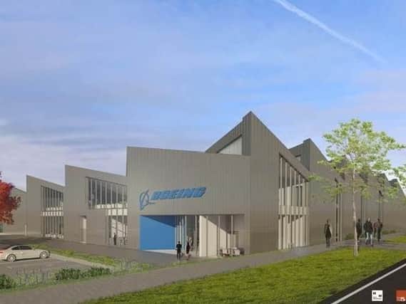 An artist's impression of the Boeing Sheffield site