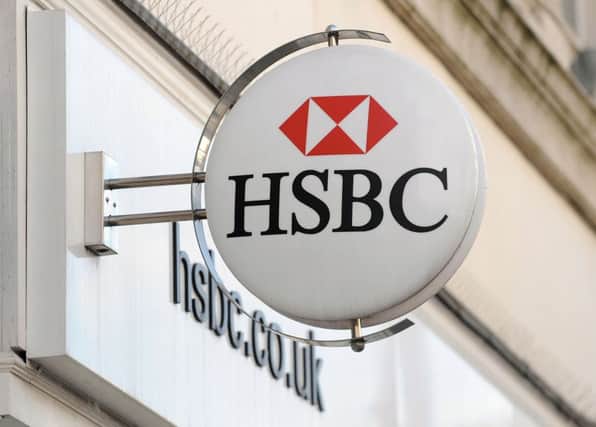 File photo  of a sign outside an HSBC branch, as the banking giant reported a rise in half-year profit as the bank hailed a strong performance across its main divisions. PRESS ASSOCIATION Photo. Issue date: Monday July 31, 2017. HSBC said pre-tax profit rose 5% to 10.2 billion US dollars (Â£7.8 billion) in the first six months of the year, ahead of expectations. Photo:  Joe Giddens/PA Wire