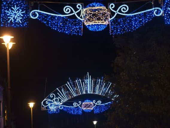 The Christmas lights in Doncaster town centre. Hatfield could soon have its own Christmas lights