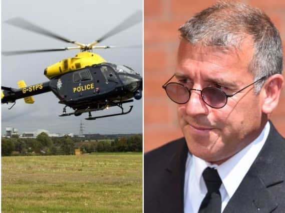Ex-police officer Adrian Pogmore made recordings of naked sunbathers and a couple having sex using a South Yorkshire Police helicopter