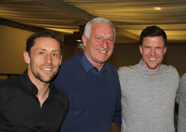 Vale boss Michael Brown, Chesterfield assistant Graham Barrow and manager Gary Caldwell