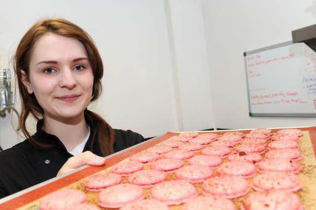 Kathryn Broughton, of Joni with her homemade macaroons.