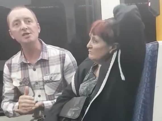 Man on Sheffield tram