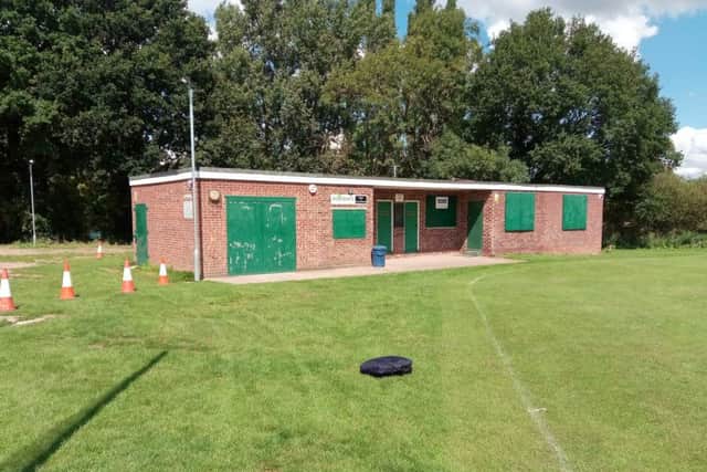 The former Bawtry changing rooms which are to be demolished after the constructino of the Bawtry Pavilion