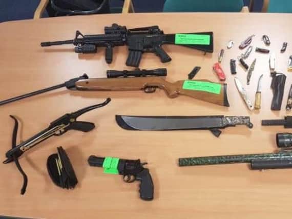 Weapons found in a house in Rotherham