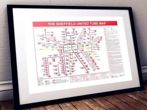 Sheffield United's history has been turned into a tube map.