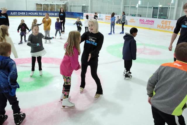 Disney On Ice skaters gave a workshop to youngsters at iceSheffield