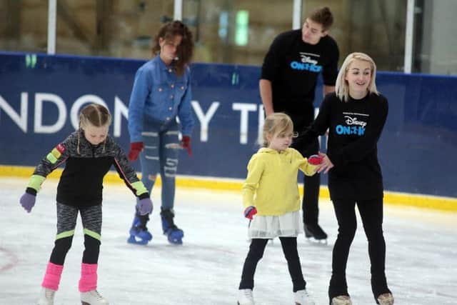 These youngsters aree hoping to be trhe next Disney On Ice skaters