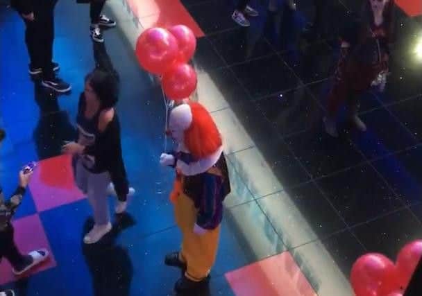 Clowns at Cineworld - picture Gemma Shearwood