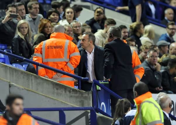 Carlos Carvalhal was involved in an altercation with a steward at Bolton last month