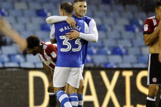 Gary Hooper celebrates his equaliser on the stroke of half time with Ross Wallace