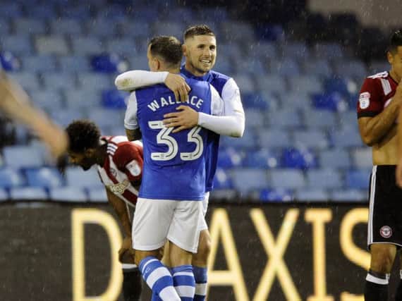 Gary Hooper celebrates his equaliser on the stroke of half time with Ross Wallace