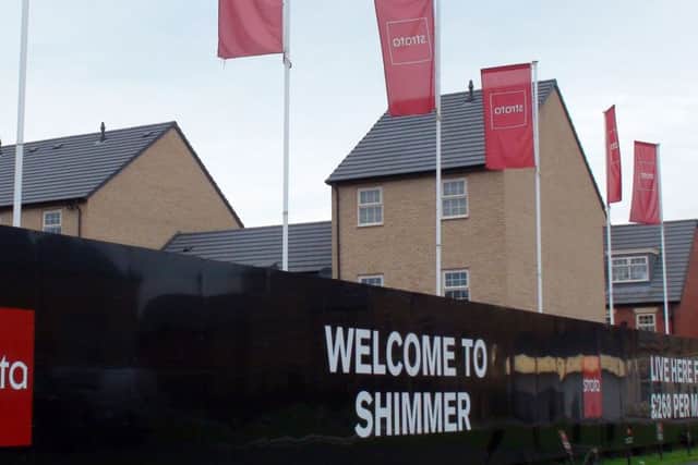 Houses on the new Shimmer estate in Mexborough, South Yorkshire, where residents