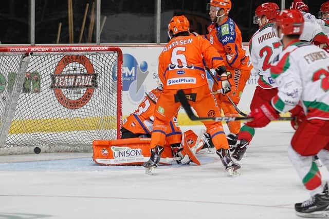 Colton Fretter's goal, by Hayley Roberts