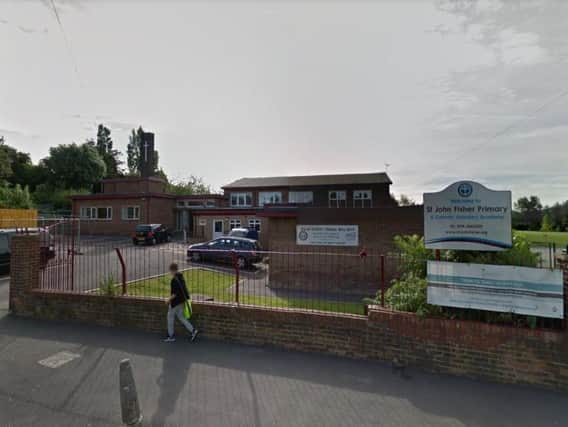 St John Fisher Primary, on Spring Water Avenue, Hackenthorpe. Google