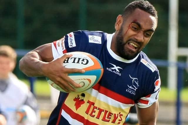 Andy Bulumakau: winning try scorer. Picture: Chris Etchells