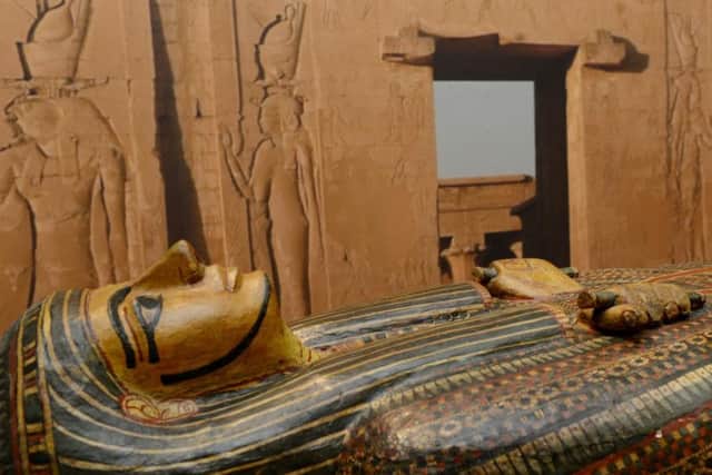 An iconic sarcophagus mummy's coffin from Harrogate Museums and Arts. Photos: Scott Merrylees.
