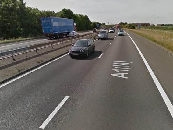 The A1(M) is closed between junctions 35 and 36