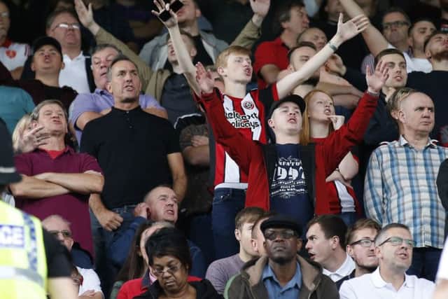 Sheffield Utd fans during the Championship match at the Hillsborough Stadium, Sheffield. Picture date 24th September 2017. Picture credit should read: Simon Bellis/Sportimage
