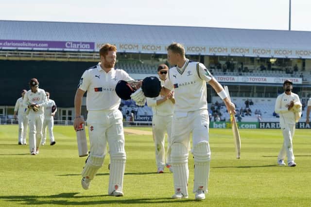 Jonny Bairstow and Joe Root only played two County Championship matches for Yorkshire this season.  Picture: Bruce Rollinson