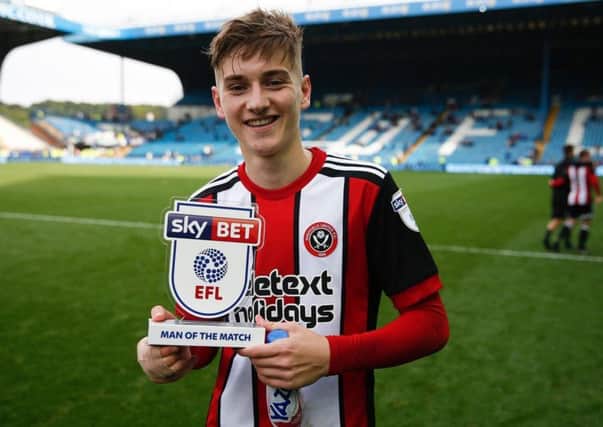 David Brooks with his man of the match award following the Steel City derby at Hillsborough