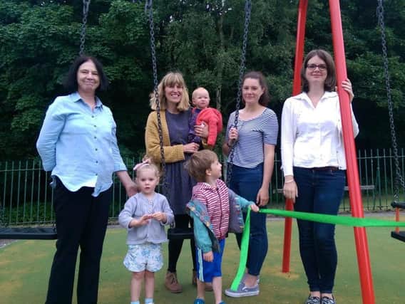 Councillor Mary Lea with some of the users of Woodseats Park
