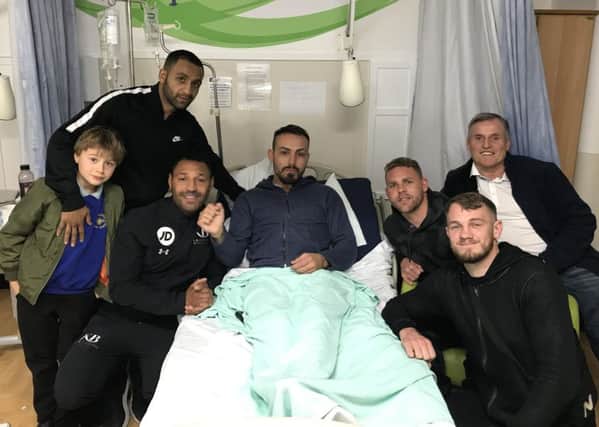 Noble back in hospital- but with gym mates by his side. Pic: Dominic Ingle.