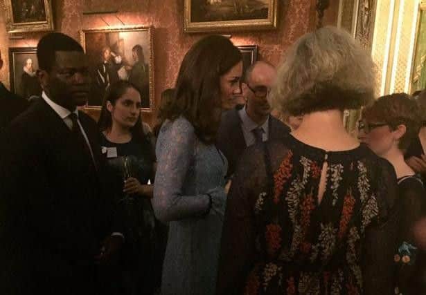 Steve Rippon meets the Duchess of Cambridge at the event at Buckingham Palace