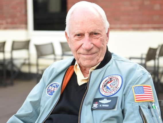 Colonel Al Worden, who visited the moon in 1971 on the Apollo 15 mission, in Sheffield today