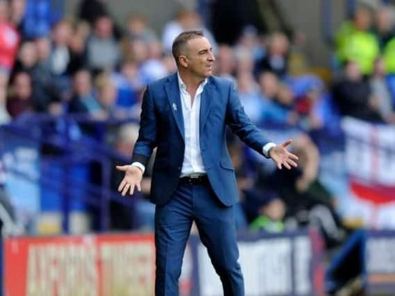 Carlos Carvalhal on the sidelines against Bolton