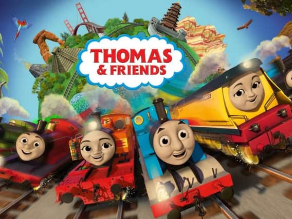 The 2018 series of "Thomas and Friends: Big World! Big Adventures!" Formerly six boys and one girl, the new team will have three girls and four boys. Picture: Mattel, Inc. via AP